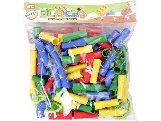 Csövek műanyag 60 darabos építőjáték