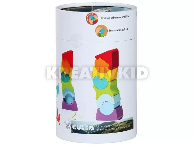 Cubika Hajlékony fa torony építőjáték 8 darabos