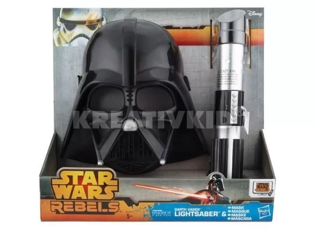 Darth Vader maszk lézerkarddal