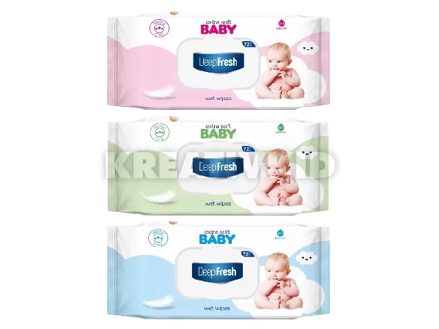 Deep Fresh nedves törlõkendõ Extra Soft kupakos 72db