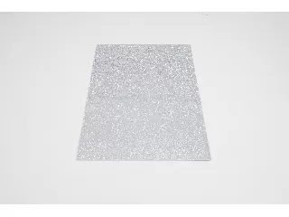 Dekorgumi glitteres 20*30cm 2 mm vastag - Ezüst