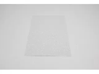 Dekorgumi glitteres 20*30cm 2 mm vastag - Fehér