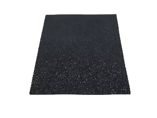Dekorgumi glitteres 20*30cm 2 mm vastag - fekete