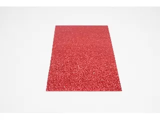 Dekorgumi glitteres 20*30cm 2 mm vastag - Piros