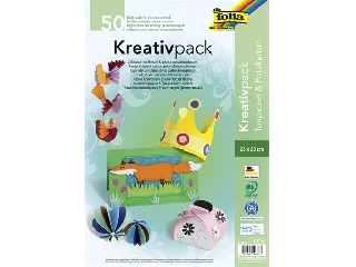 Dekorkarton, 23x33 cm, 130/300 g, 25x2 lap, FOLIA, vegyes színek