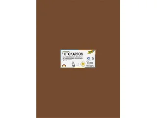 Dekorkarton, 2 oldalas, 50x70 cm, 300 g, 10 lap, FOLIA, csokoládébarna