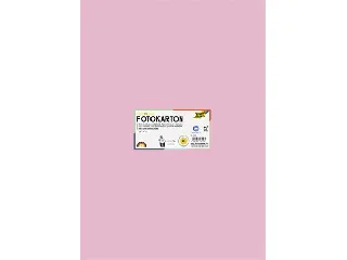 Dekorkarton, 2 oldalas, 50x70 cm, 300 g, 10 lap, FOLIA, halvány rózsaszín