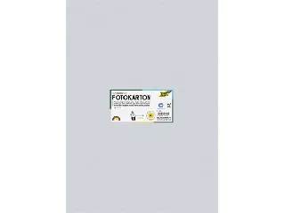 Dekorkarton, 2 oldalas, 50x70 cm, 300 g, 10 lap, FOLIA, halvány szürke