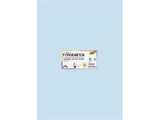 Dekorkarton, 2 oldalas, 50x70 cm, 300 g, 10 lap, FOLIA, jégkék
