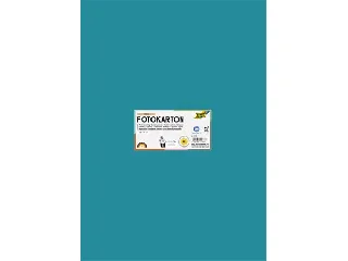 Dekorkarton, 2 oldalas, 50x70 cm, 300 g, 10 lap, FOLIA, türkiz