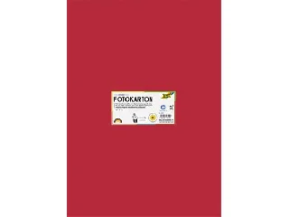Dekorkarton, 2 oldalas, 50x70 cm, 300 g, 10 lap, FOLIA, tűzpiros
