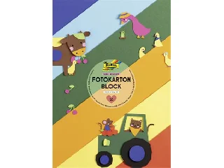 Dekorkarton, 2 oldalas, A3, 300 g, 10 lap, FOLIA, „Basic”, vegyes színek