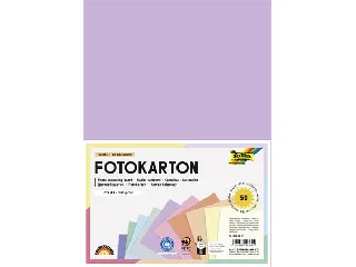 Dekorkarton, 2 oldalas, A4, 300 g, 10x5 lap, FOLIA, „Pastel”, vegyes színek