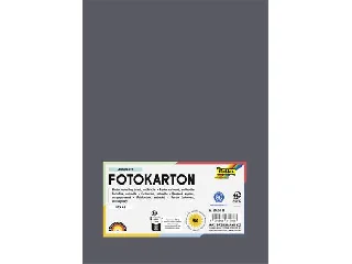 Dekorkarton, 2 oldalas, A4, 300 g, 50 lap, FOLIA, antracitszürke