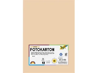 Dekorkarton, 2 oldalas, A4, 300 g, 50 lap, FOLIA, barack