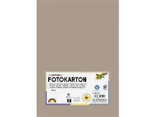 Dekorkarton, 2 oldalas, A4, 300 g, 50 lap, FOLIA, cappuccino