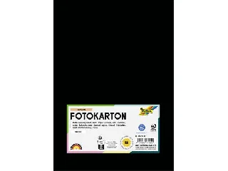 Dekorkarton, 2 oldalas, A4, 300 g, 50 lap, FOLIA, fekete