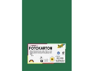 Dekorkarton, 2 oldalas, A4, 300 g, 50 lap, FOLIA, fenyőzöld