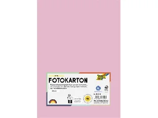 Dekorkarton, 2 oldalas, A4, 300 g, 50 lap, FOLIA, halvány rózsaszín
