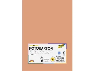 Dekorkarton, 2 oldalas, A4, 300 g, 50 lap, FOLIA, lazacszínű
