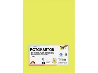 Dekorkarton, 2 oldalas, A4, 300 g, 50 lap, FOLIA, limezöld