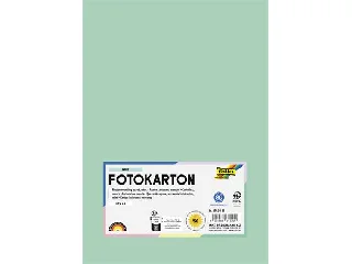 Dekorkarton, 2 oldalas, A4, 300 g, 50 lap, FOLIA, menta