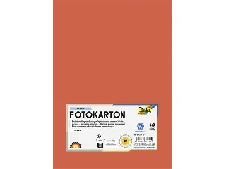 Dekorkarton, 2 oldalas, A4, 300 g, 50 lap, FOLIA, narancs