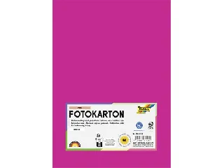 Dekorkarton, 2 oldalas, A4, 300 g, 50 lap, FOLIA, rózsaszín