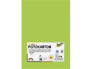 Dekorkarton, 2 oldalas, A4, 300 g, 50 lap, FOLIA, tavaszzöld