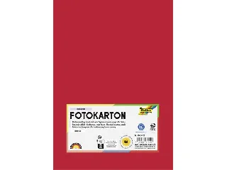 Dekorkarton, 2 oldalas, A4, 300 g, 50 lap, FOLIA, tűzpiros