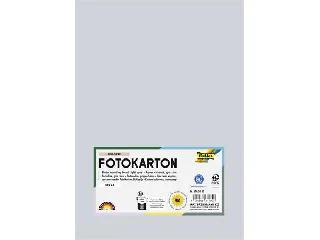 Dekorkarton, 2 oldalas, A4, 300 g, 50 lap, FOLIA, világosszürke