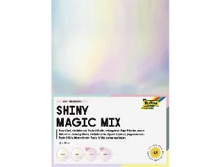 Dekorkarton szett fóliával, irizáló, 25x35 cm, 6+6 lap, FOLIA