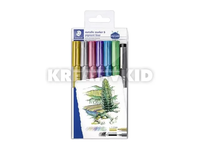 Dekormarker, 1-2 mm, kúpos, STAEDTLER 