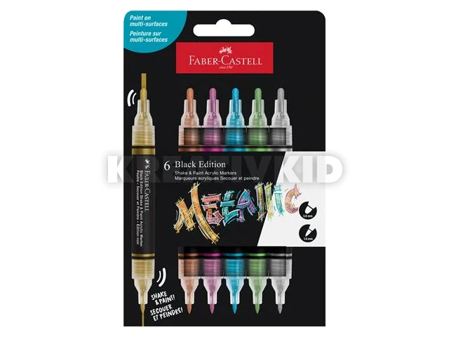 Dekormarker készlet, 1,0/3,0 mm, kétvégű, akril, FABER-CASTELL 