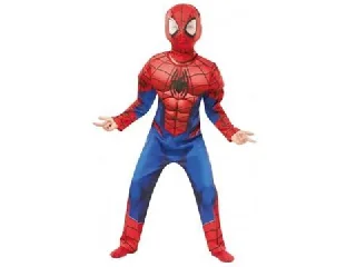 Deluxe Pókember jelmez izmokkal, S, 4-5 éveseknek
