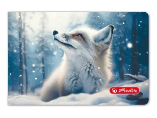 Diákigazolványtartó Róka a hóban ,puha, 10 kártyához