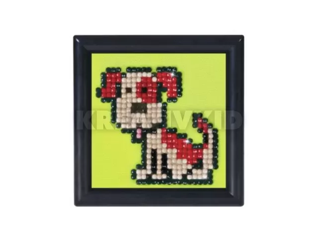 Diamond Dotz: Gyémántszemes kirakó - Fido kutyus fekete kerettel