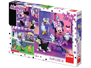 Dino Egy nap Minnie egérrel 3 x 55 darabos puzzle