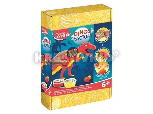 Dínó készítő modellező gyurma készlet, MAPED CREATIV