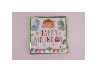 Dinó mintás születésnapi szalvéta - 20 db-os