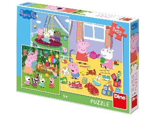 Dino Puzzle 3X55 db - Peppa