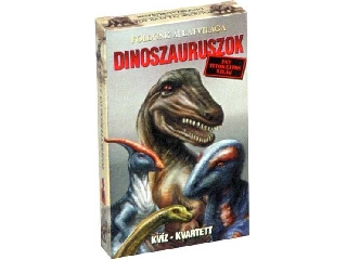 Dinoszauruszok kvíz kvartett kártyajáték