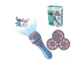 Disney Stitch zseblámpa és projektor 3 cserélhető dia koronggal, 24 karakterrel