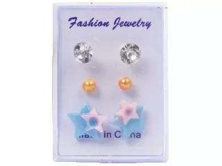 Dobozos fülbevaló 3 darabos készlet - többféle