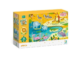 Dodo: Afrika puzzle kivehető elemekkel - 18 darabos