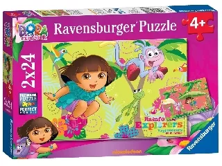 Dóra a dzsungelben - 2 x 24 db-os puzzle