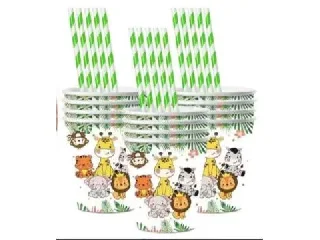 Dzsungel mintás papír pohár készlet - 10 db-os