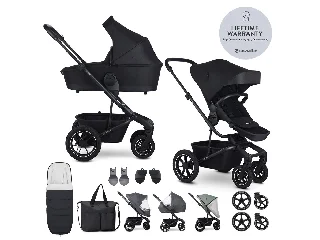 EASYWALKER Kombinált babakocsi Harvey⁵ Midnight Black XXL AIR