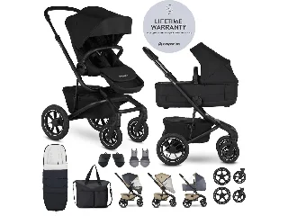 EASYWALKER Kombinált babakocsi Jimmey Pepper Black XXL AIR + RWS