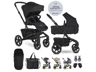 EASYWALKER Kombinált babakocsi Jimmey Pepper Black XXL RWS